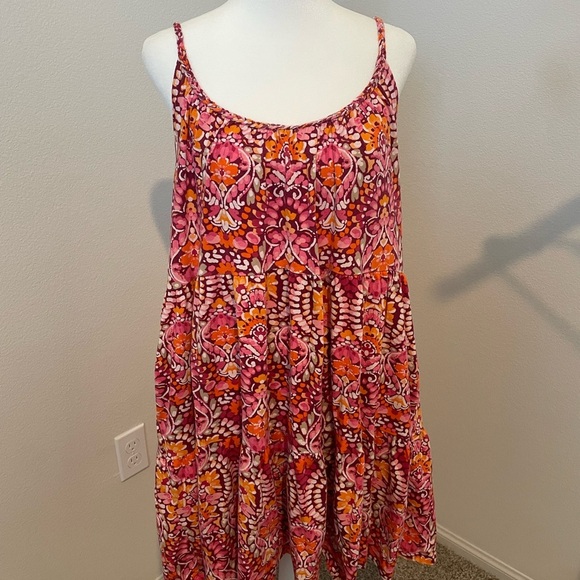 Old Navy Pink and Orange Floral Dress - Picture 1 of 5